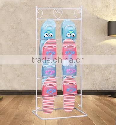 Portable shoe rack bedroom furniture iron slipper storage stand
