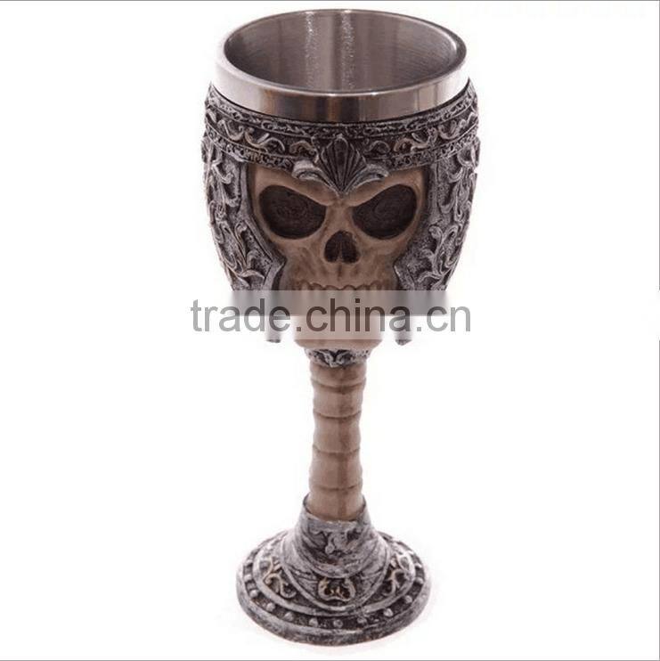 Creative Home 3D stereoscopic Palm skull shape goblet 200ml stainless steel Knight shot glass