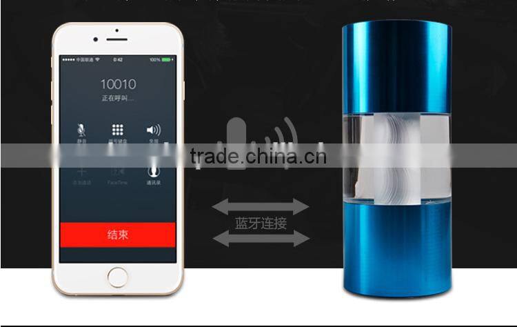 LED Crystal Light Dancing Bluetooth Speaker, Creative Cylinder Bluetooth LED Light Flashing Bluetooth Speaker Support TF Card
