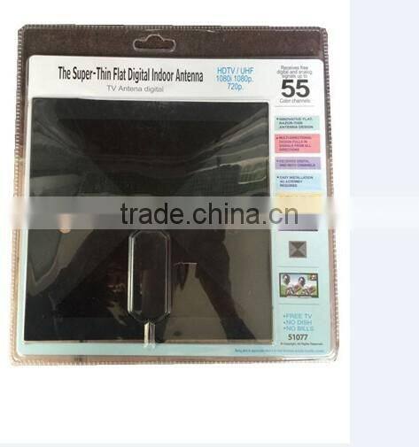 Wholesale Indoor Digital Antenna Flat High Gain 50 Miles Range TV Antenna HD Digital