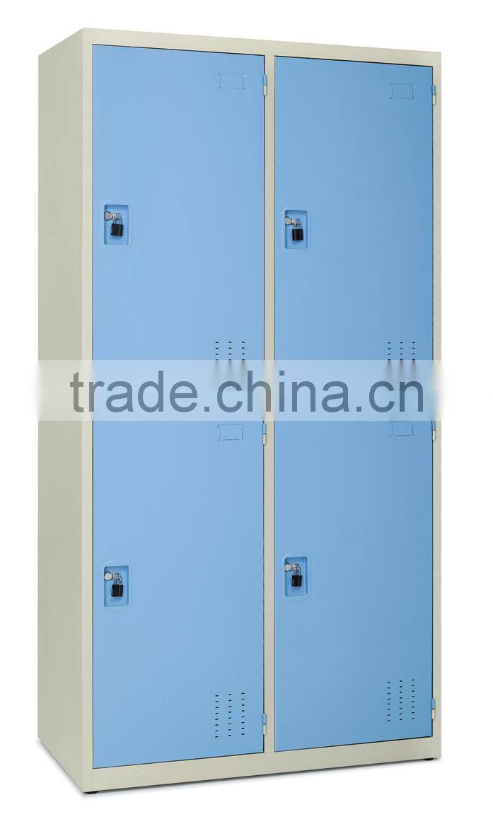 steel pad lock 4 doors wardrobe lockers metal wardrobe lockers
