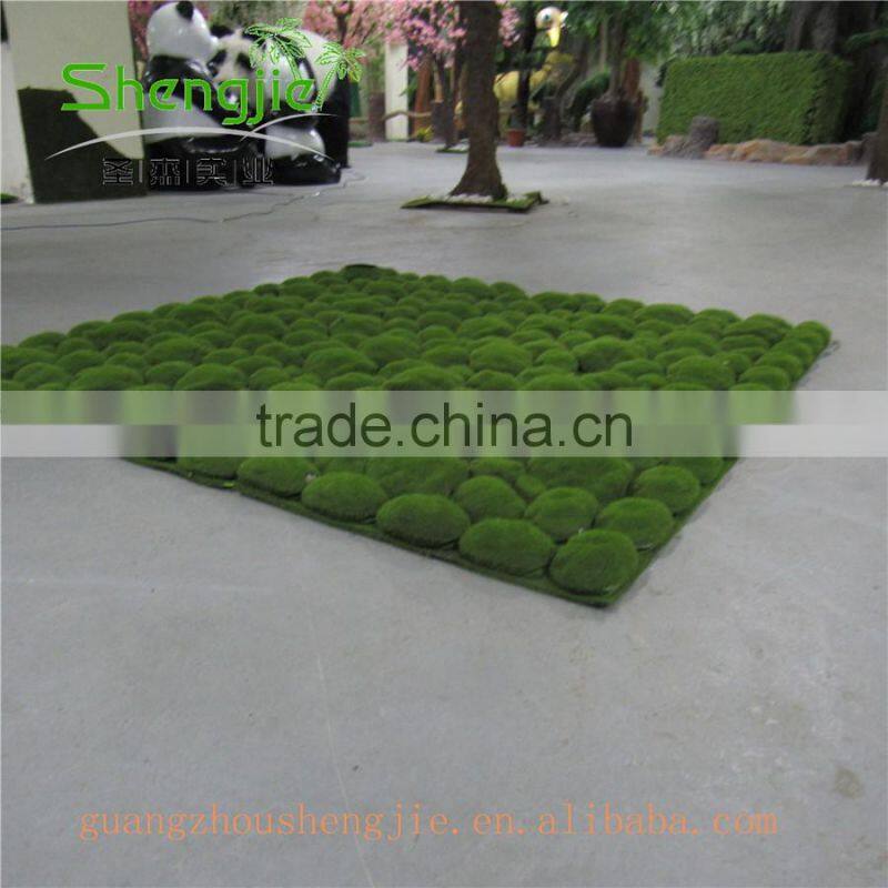 SJLJ013315 artificial moss / plastic moss floor tile for wall decoration