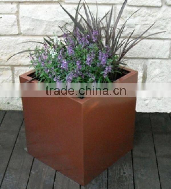 FO-9C04 square type cheap corten steel planter for garden decor