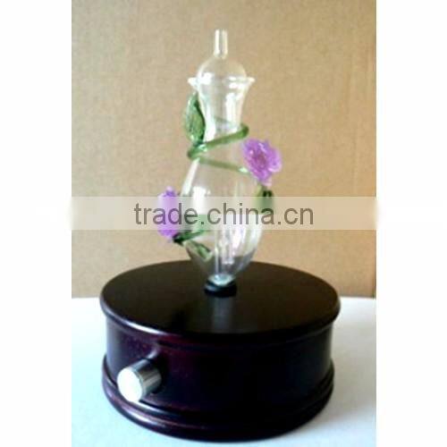 Elegant Wooden and Glass LED Aroma Diffuser Nebulization Essential Oil Diffuser