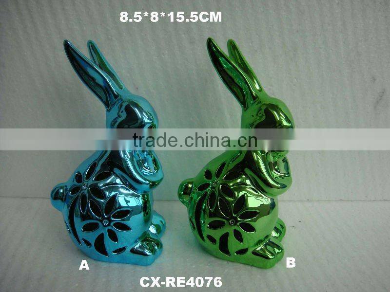 easter ceramic egg holder chicken-Ceramic Rabbit