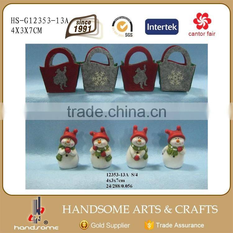 Resin Figurines Christmas Resin Decoration Christmas Snowman Statue