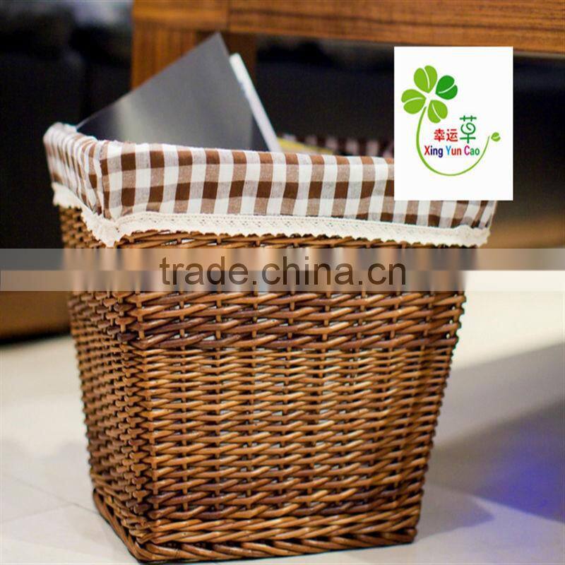 wicker laundry basket with hamper