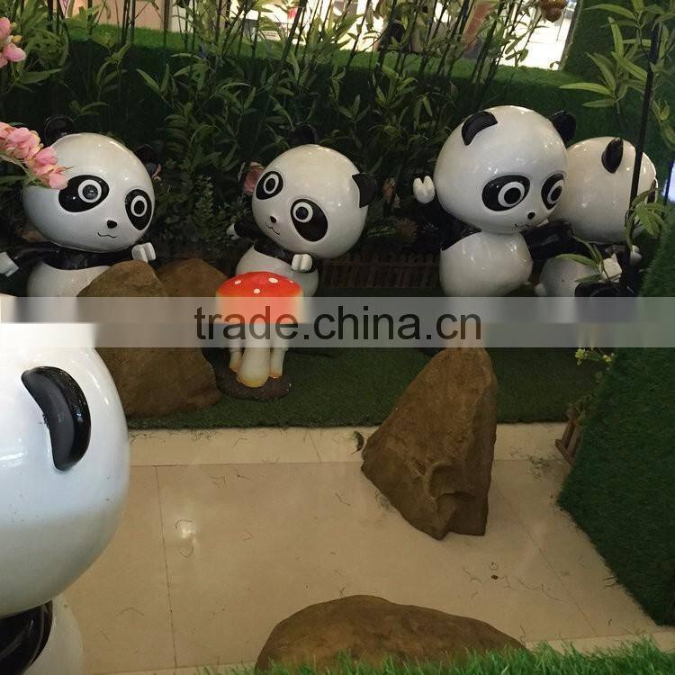 FRP panda sculpture