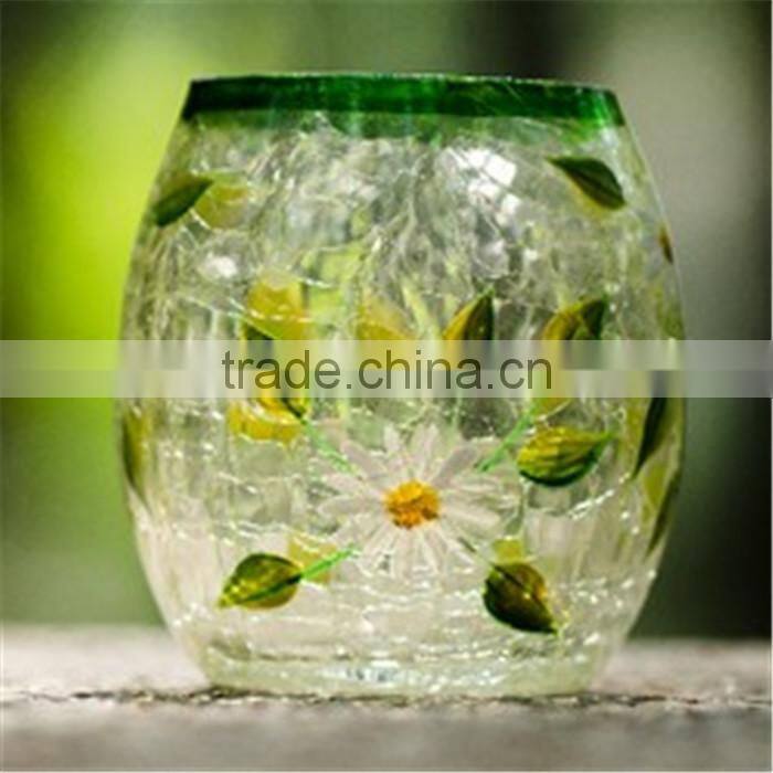 crack glass candle holder factory supplier