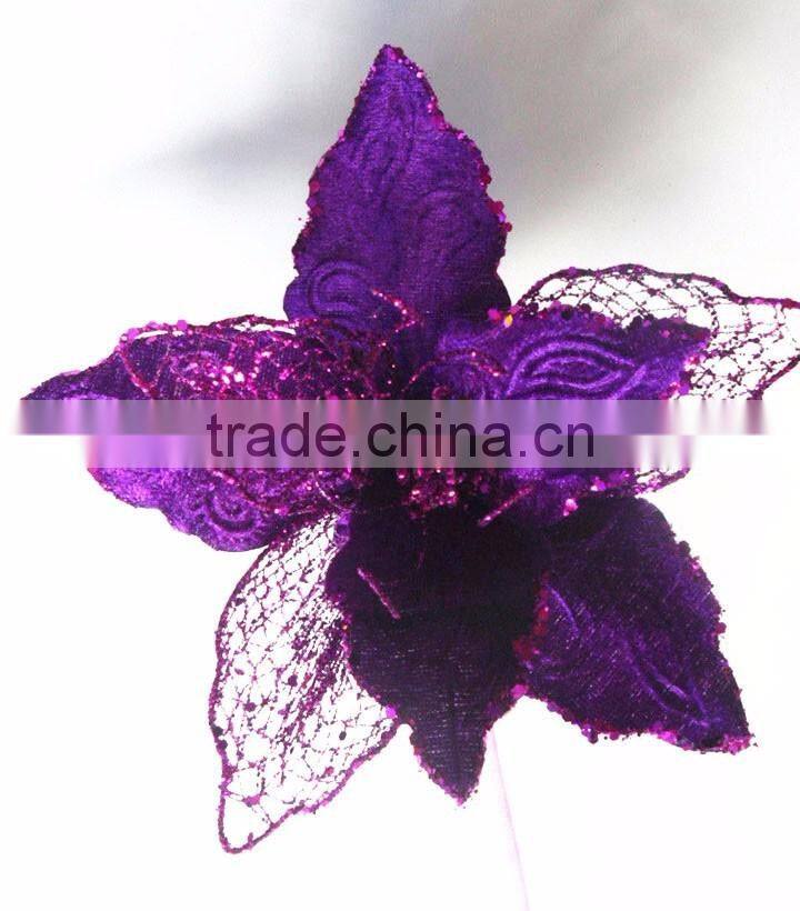 christmas decorations made in china artificial flowers making for home decoration for christmas market