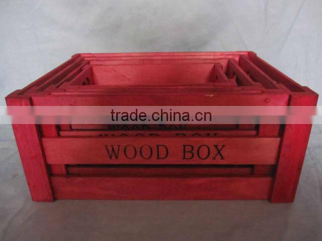 eco-friendly colorful cheap wooden fruit crate for sale