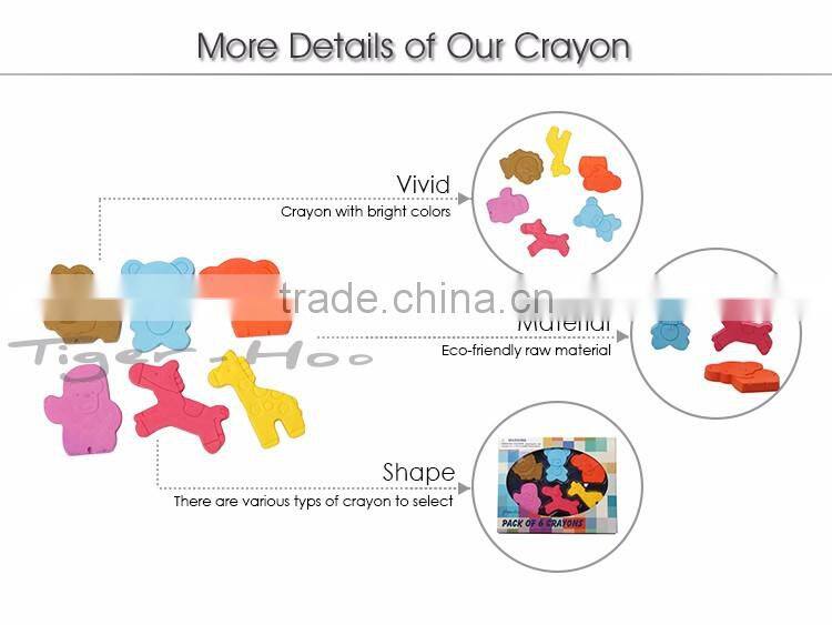 Custom Logo Printed 5 PK Zoo Color Crayon