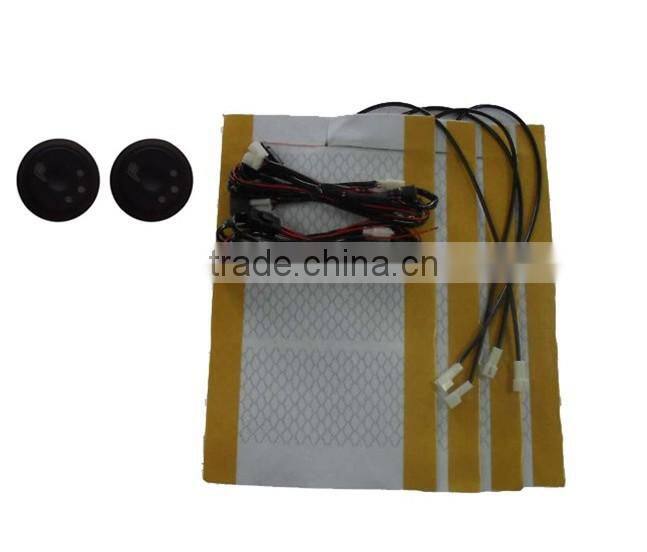 2 seats install,Round button 3-level switch car seat heater heated