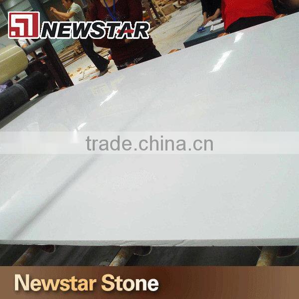 Newstar polished cystal white quartz slab