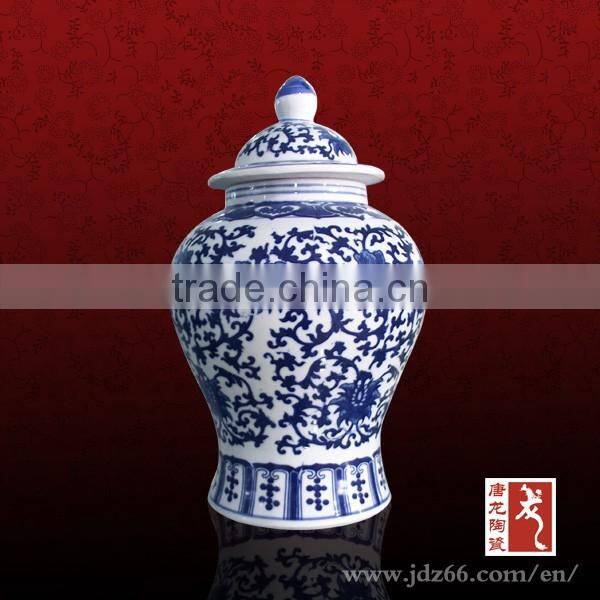 Art deign excellent quality chinese ceramic ginger jar for storage