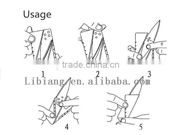 Special gift for men stainless steel with metal handle portable survival blade wallet foldable credit card knife