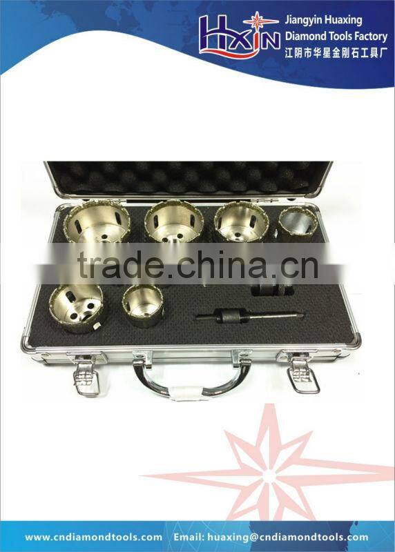 Hot sale Electroplated Diamond hole saw bits set for drilling glass