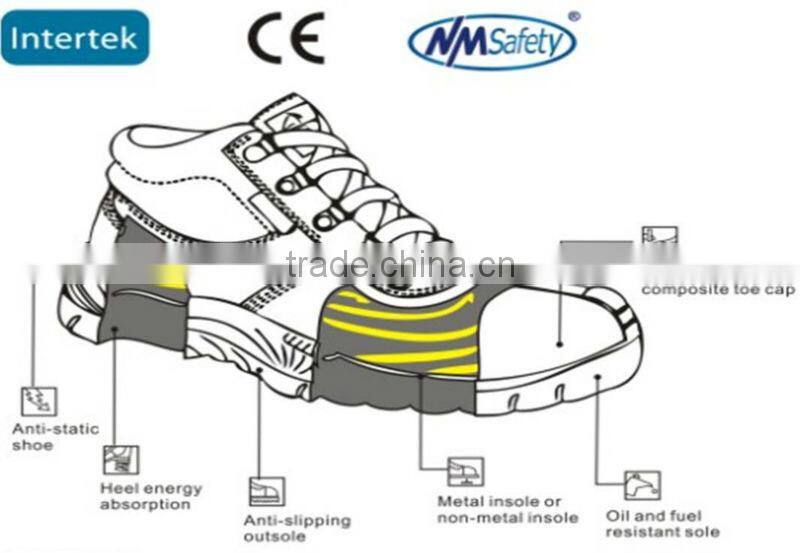 NMSAFETY steel toe yellow pvc rain boots rain gum boots