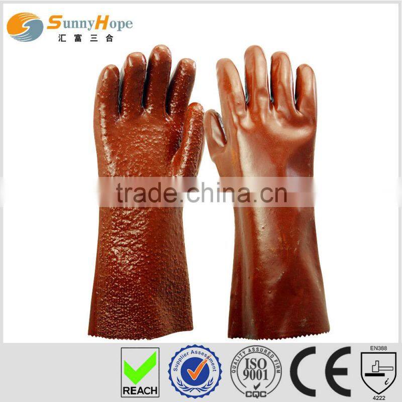 Sunnyhope PVC Coated Interlock Lining Cheap Pvc Gloves,waterproof car wash gloves