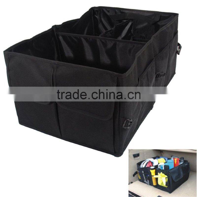 2015 Factory Collapsible Car Trunk Organizer,Car Folding Trunk Organizer Bag With Mesh Bag