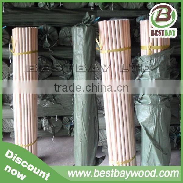 Made in China wood broom stick with Italian screw export to Saudi Arabia