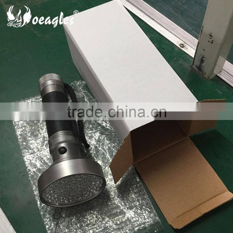 Wholesale 100 LED UV flashlight 5W High Power UV Black Light 395nm-400nm Purple uv Flashlight torch