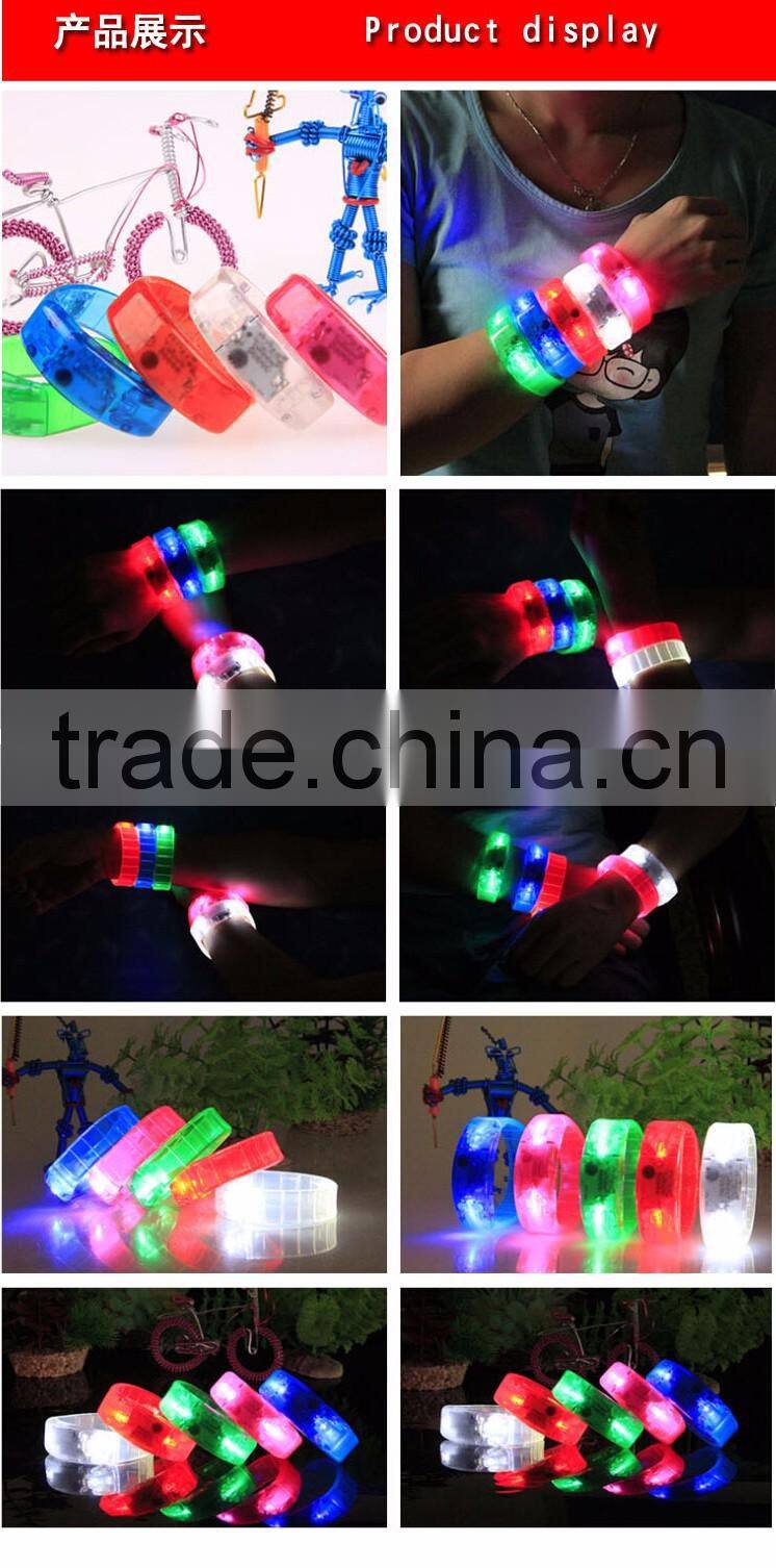 Cheap led silicone bracelet Colorful light bracelet for kids and adult