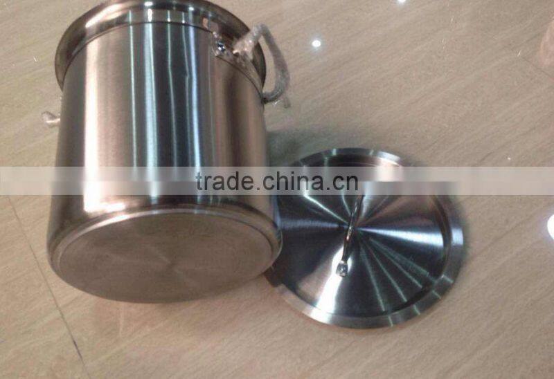 Stainless steel food mixing barrel 70L stockpot bucket