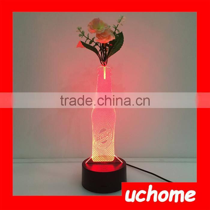 UCHOME Beer Bottle Lamp 3D Illusion Lamp Custom Led Light