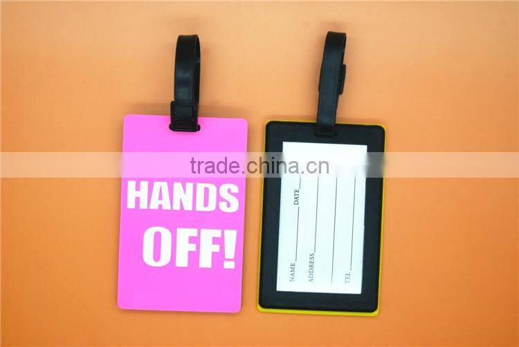 wholesale clear silicone hang plastic luggage tag