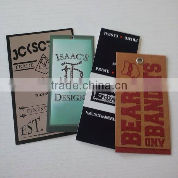 2017 custom high quality off-set printing hang tags with strings