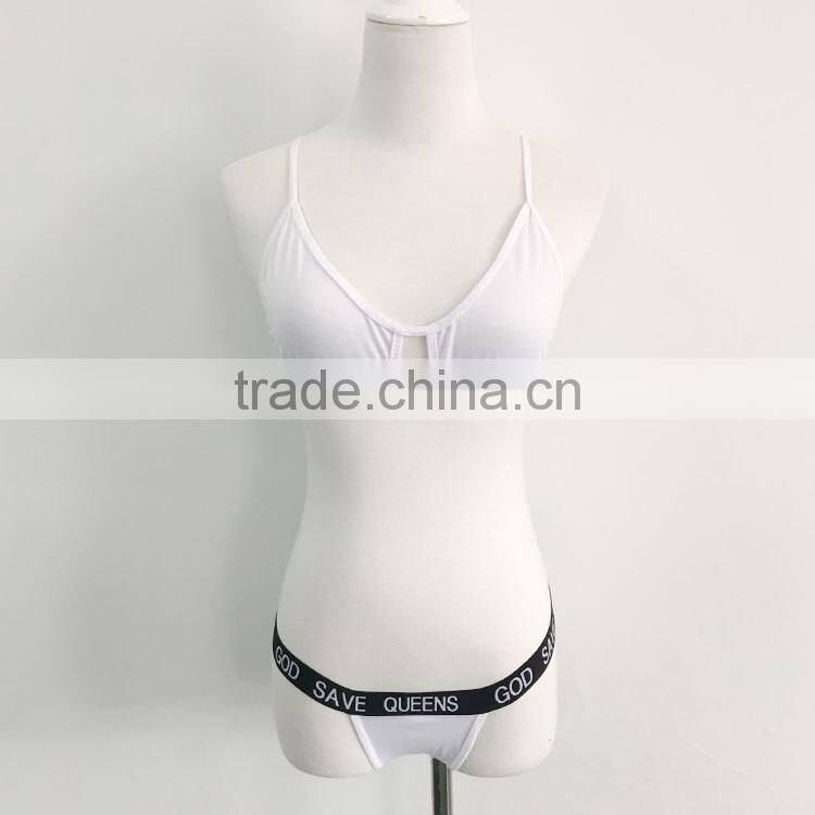 new fashion hot sexy hollow out letter bikini set