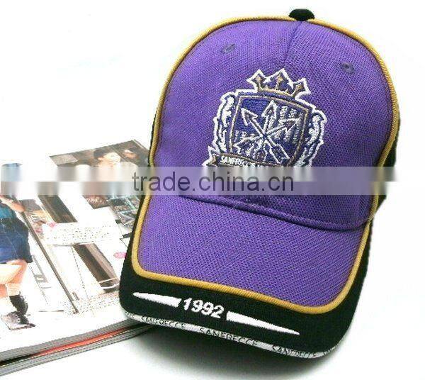 6 panel custom sandwich visor baseball cap