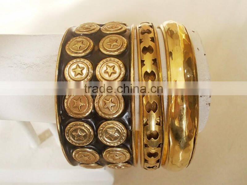 golden metal bangles