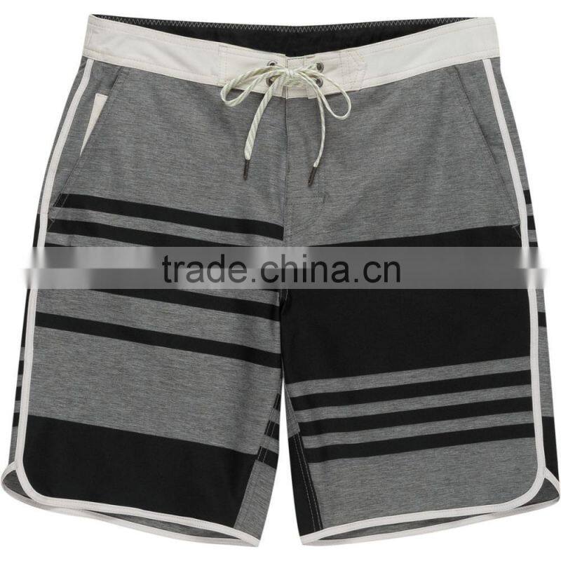 Rear Zippered Pocket Mens Board Short Pants Moisture Wicking Tie Waistband Summer Beach Short Customize Quick Dry Micro Fiber