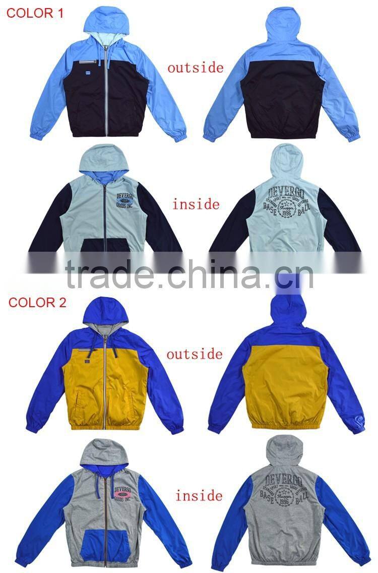 fashion mens spring double face nylon jacket