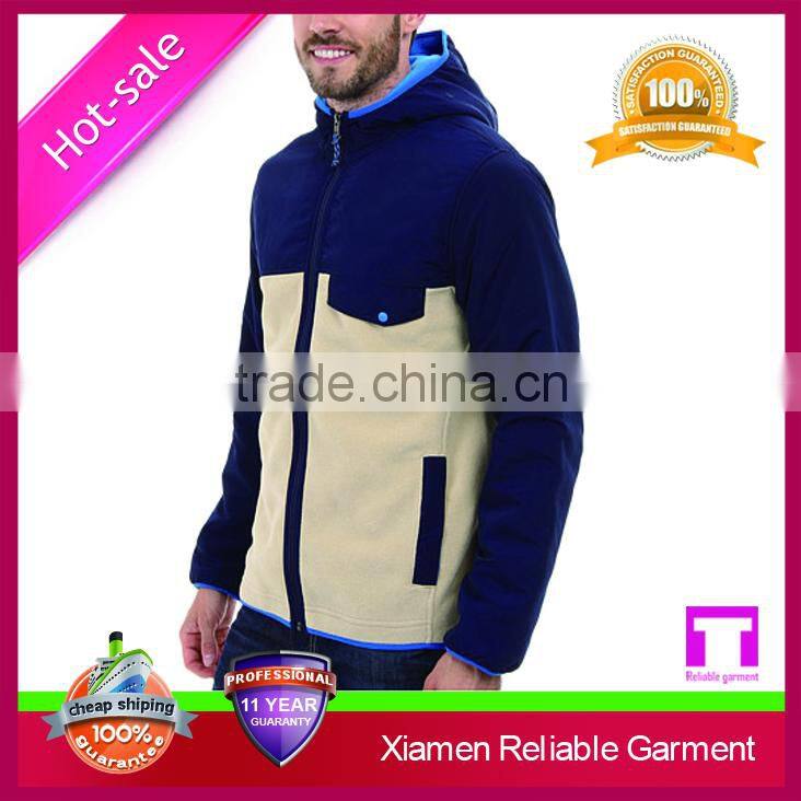 Double-faced polar fleece full zip polar flece jacket