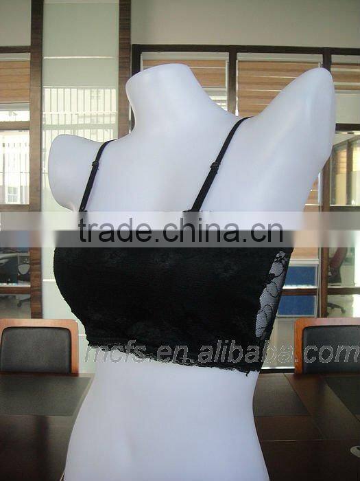 Seamless women's underwear transparent lace bra top fashion ladies underwear tube bra