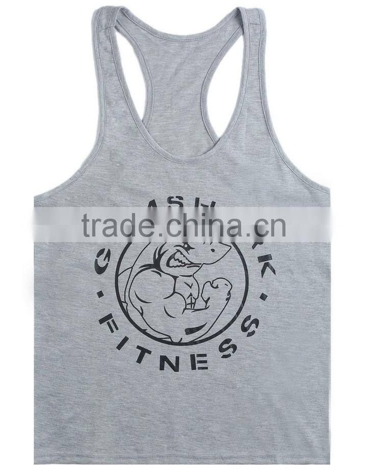 2016 cotton fitness clothes Gym bodybuilding tank top men Sleeveless sport tops Casual golds gym vest brand tracksuits men