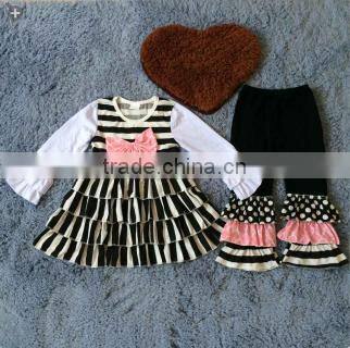 2016 giggle moon remake outfits wholesale children's boutique clothi cotton dress and pant ruffle outfits