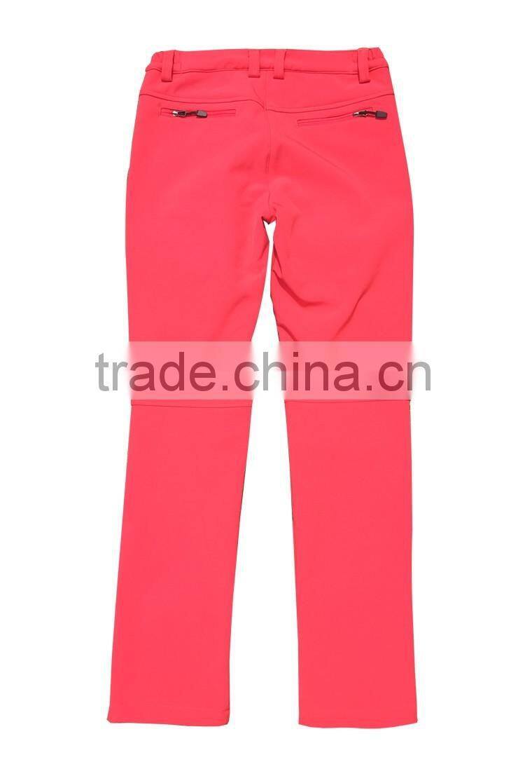 Outdoor women casual long pants softshell trousers