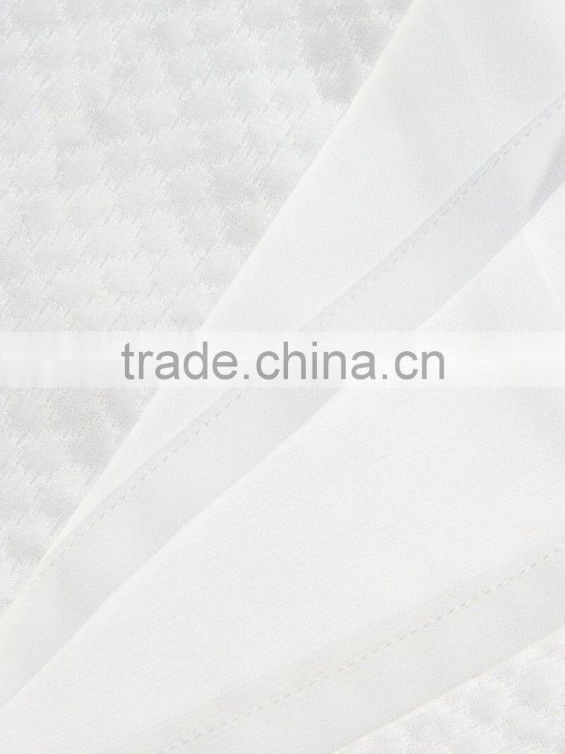 Girls solid color white fashion high quality hollow out jacquard dress manufacturer in Guangzhou