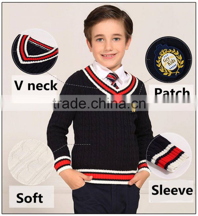 100% cotton soft custom school sweaters,best school uniform sweaters