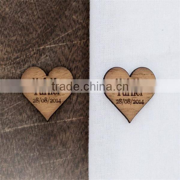 Personalised Wooden Heart Table Decorations, Rustic, Vintage Wedding Favours