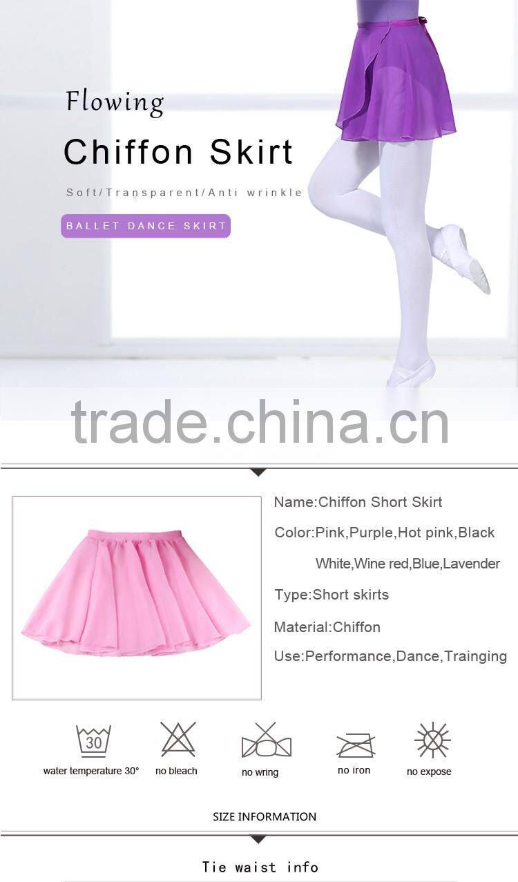 Training Chiffon Wrap Skirt Short Ballet Skirt