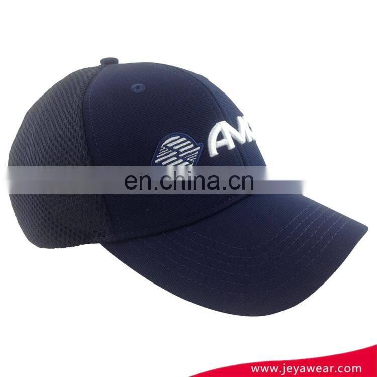 custom high quality spandex half mesh baseball cap