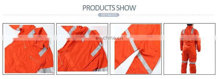 China manufacture aramid IIIA FR reflective Fire Resistant coverall suit for oil and gas