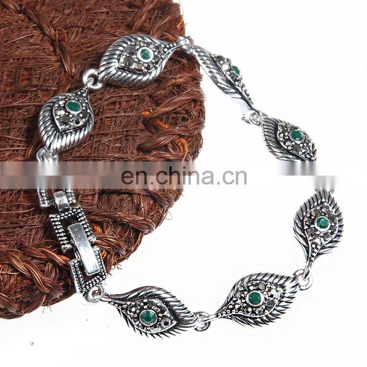 2017 Fashion retro jewelry colorful resin crystal gemstone bracelet