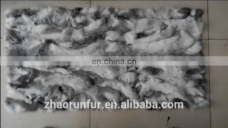 100% Real natural rabbit fur plate