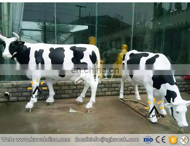 KAWAH Life Size Sculpture Fiberglass Cow Statue